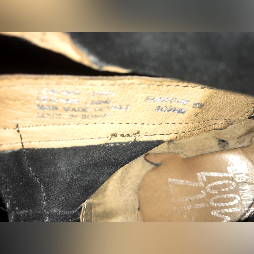 Women’s Black and Brown Open-Toe Sandal Boots - Picture 8 of 9